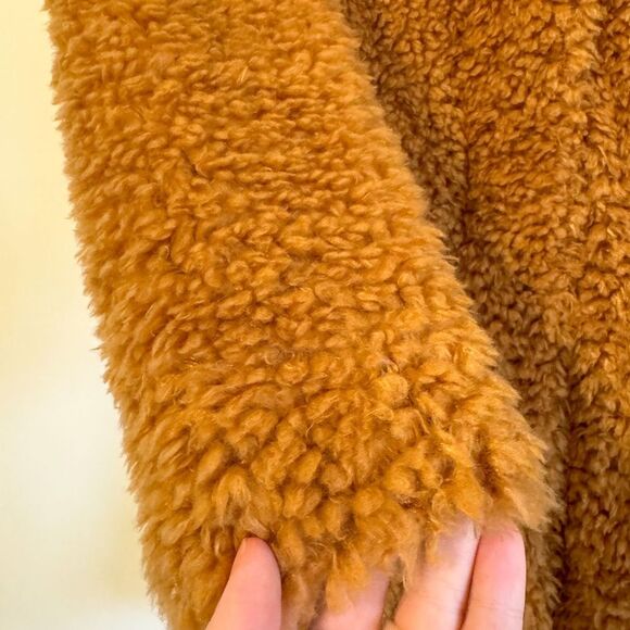 NWOT! J.Crew The Textured Teddy Coat - Caramel (Tan) | Size XXS - Picture 7 of 12